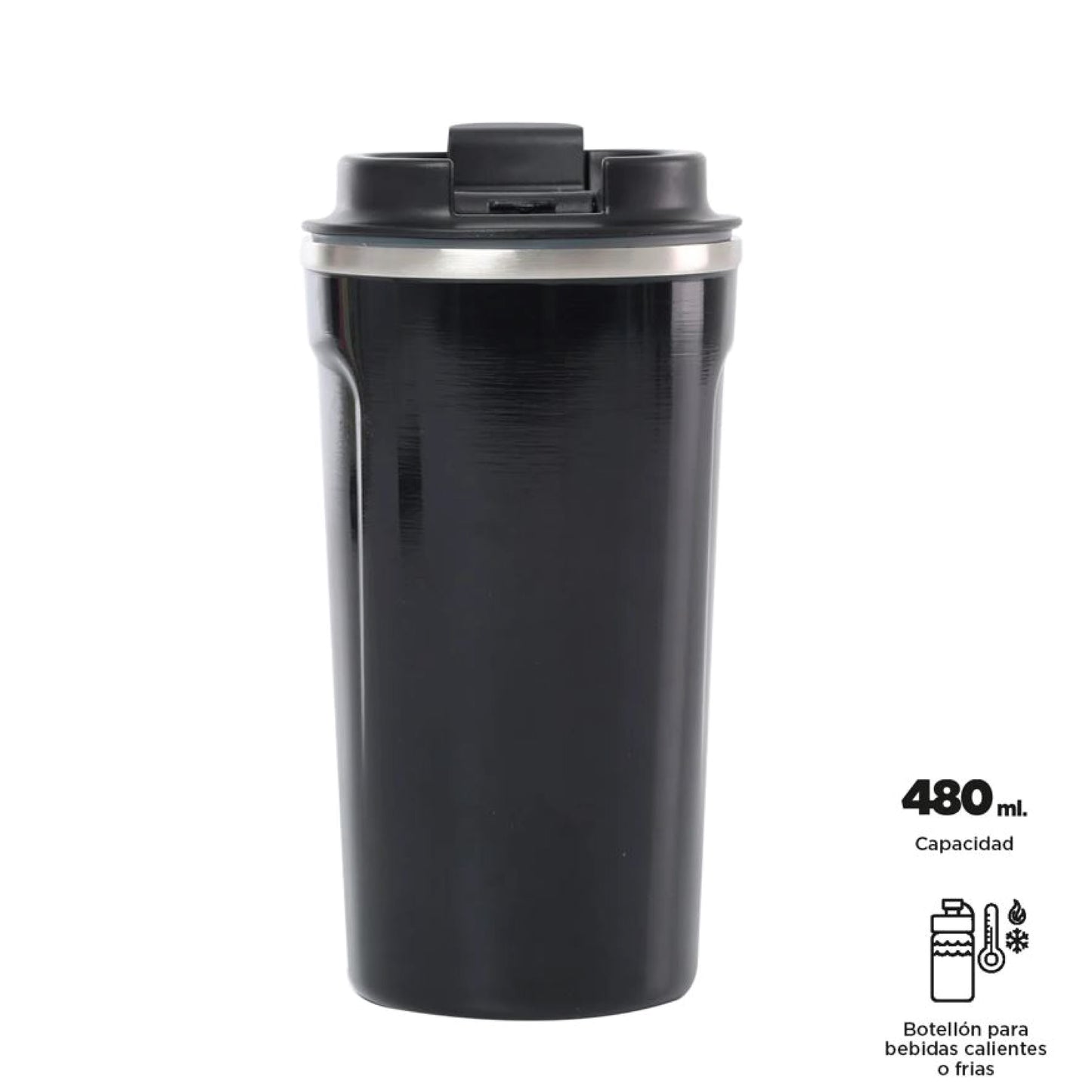 Vaso térmico Mugell 480ml (16.2 Oz) Negro