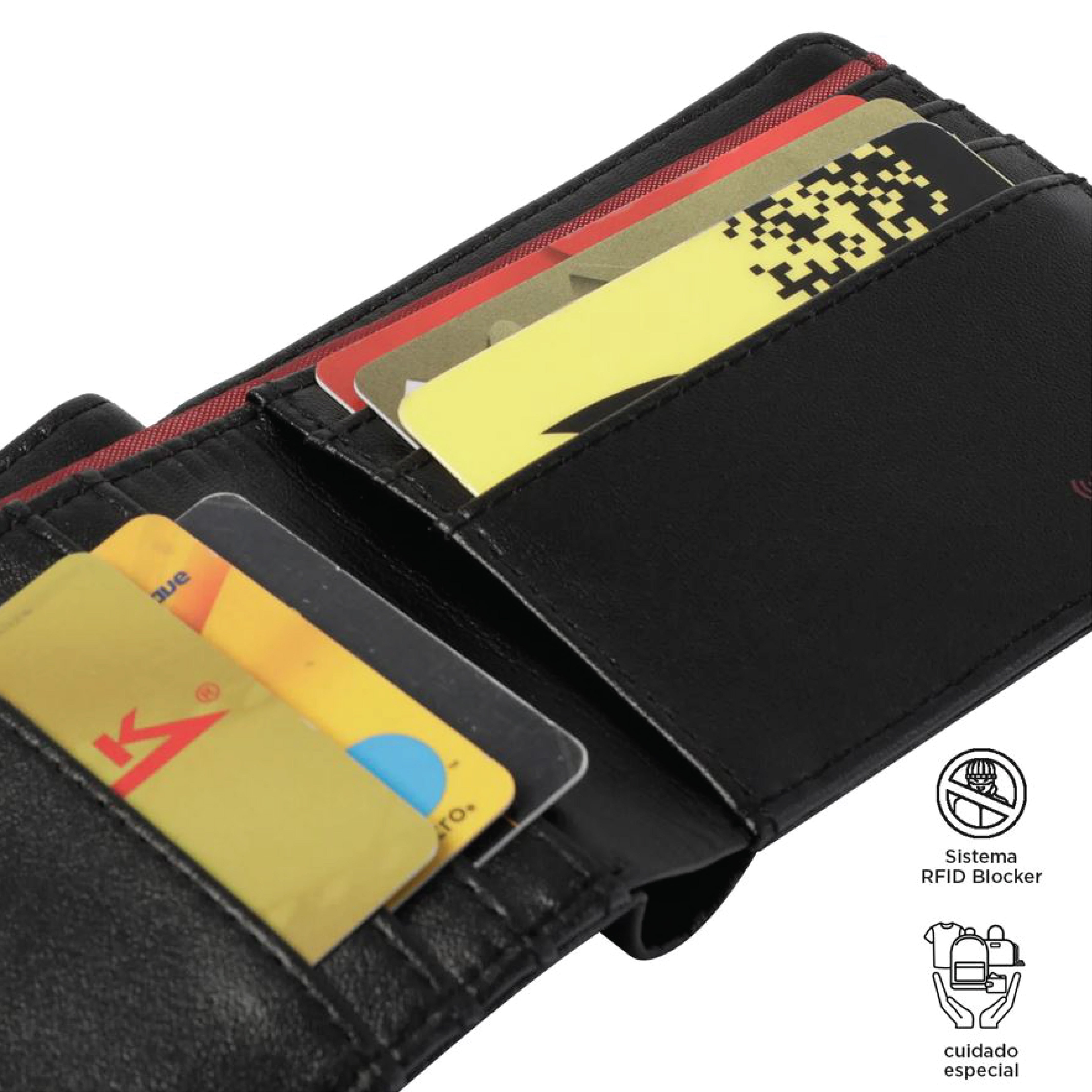 Billetera para hombre en Pu Leather Con RFID Blocker Krispo Palmahubusa